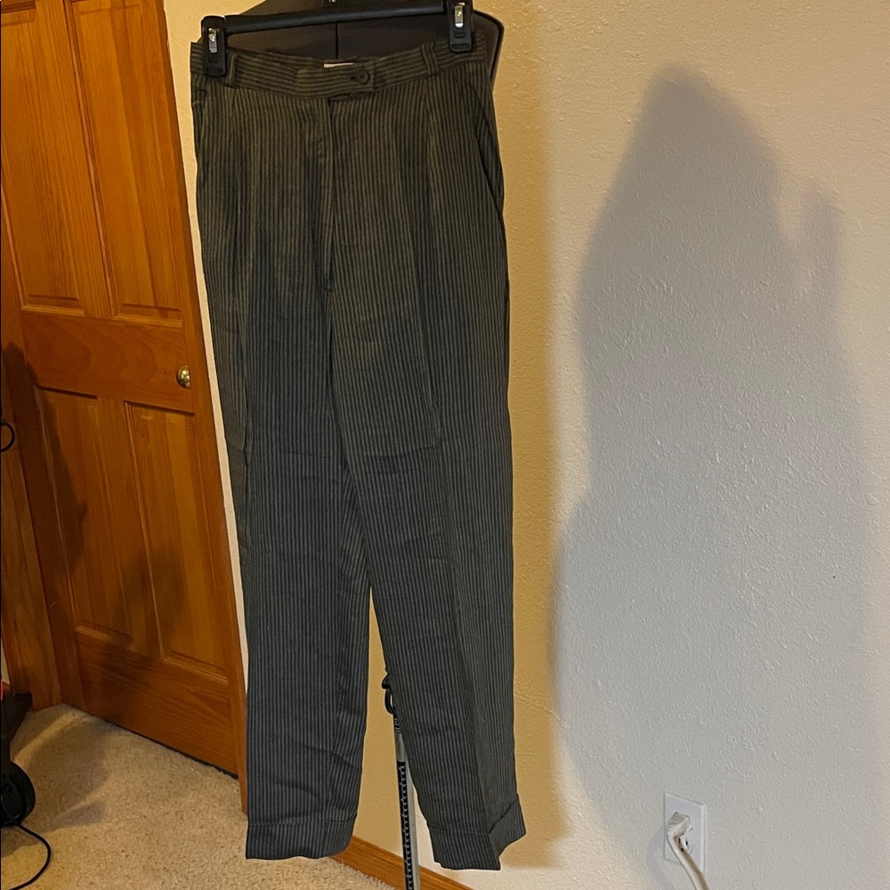 Womens Striped Gray Pants